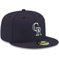 Colorado Rockies White Logo 59FIFTY Fitted Hat Navy | New Era