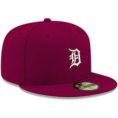 Detroit Tigers White Logo 59FIFTY Fitted Hat Cardinal | New Era