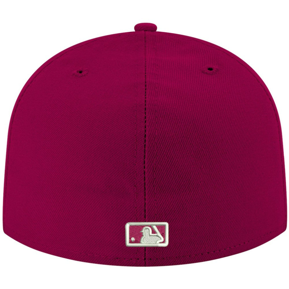 Detroit Tigers White Logo 59FIFTY Fitted Hat Cardinal | New Era