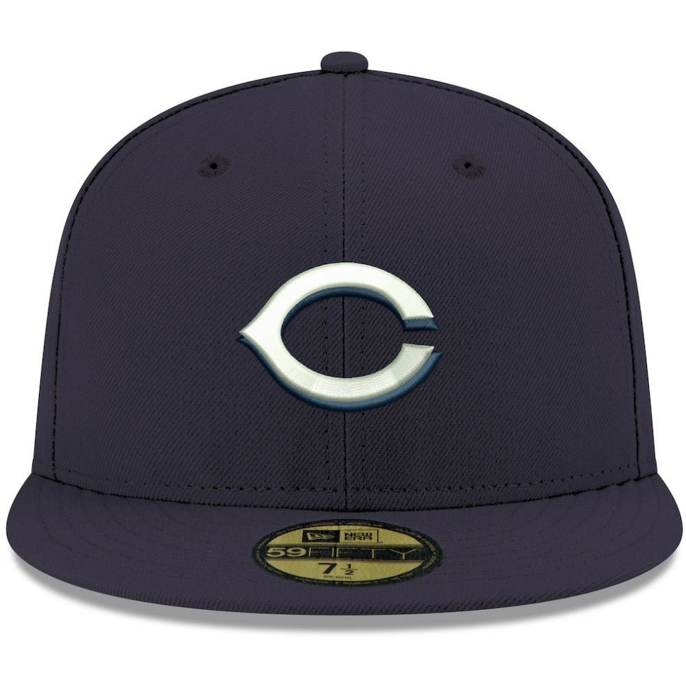 Cincinnati Reds White Logo 59FIFTY Fitted Hat Navy | New Era
