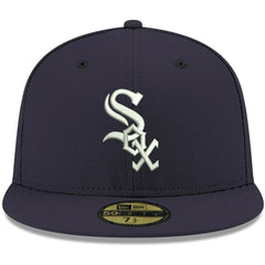 Chicago White Sox White Logo 59FIFTY Fitted Hat Navy | New Era