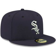 Chicago White Sox White Logo 59FIFTY Fitted Hat Navy | New Era