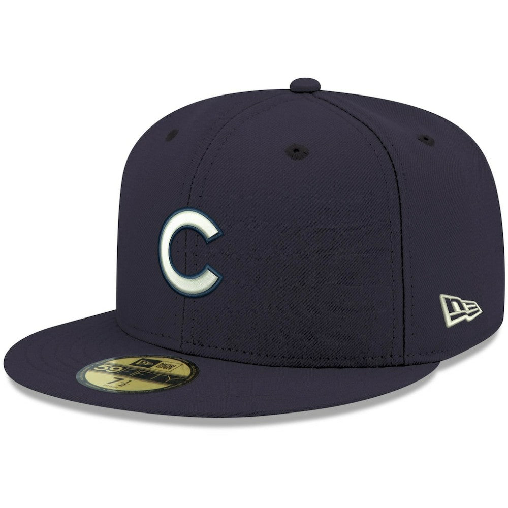 Chicago Cubs White Logo 59FIFTY Fitted Hat Navy | New Era