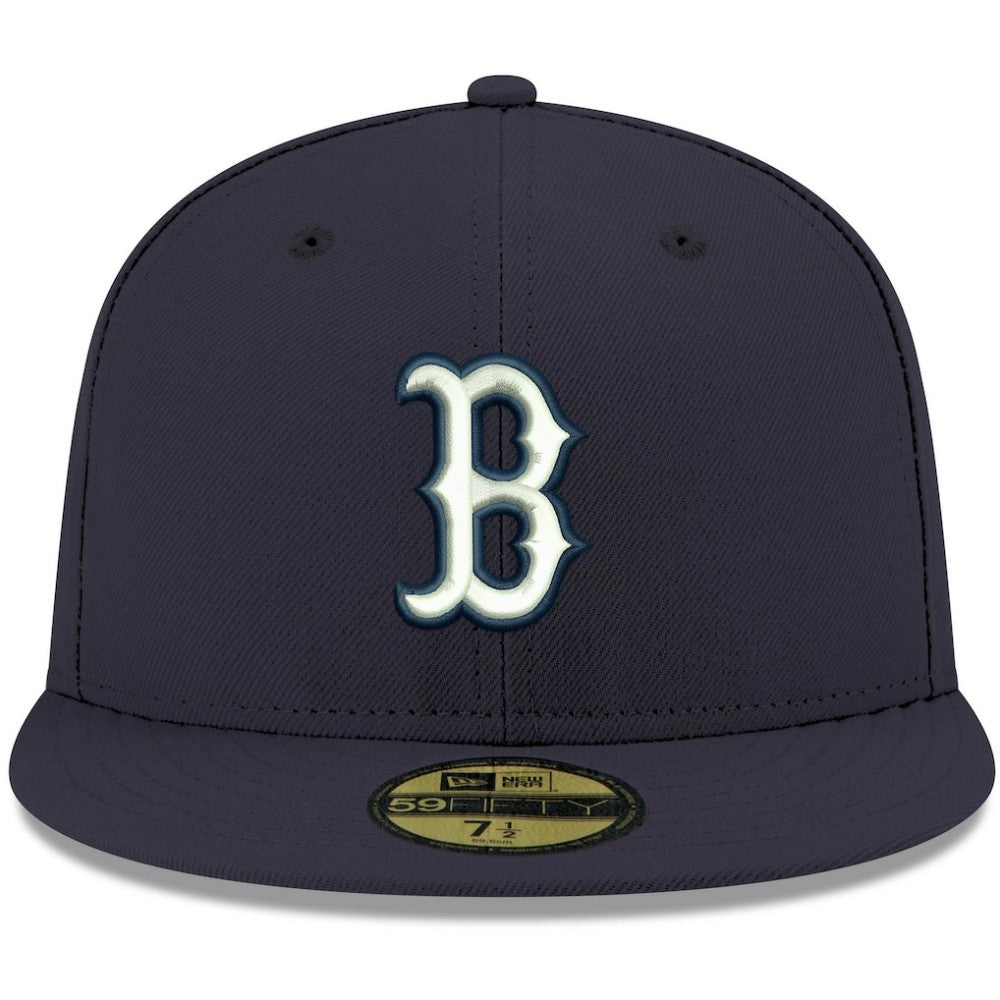Boston Red Sox White Logo 59FIFTY Fitted Hat Navy | New Era