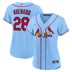Nolan Arenado St. Louis Cardinals Women's Alternate Replica Player Jersey Light Blue | Nike