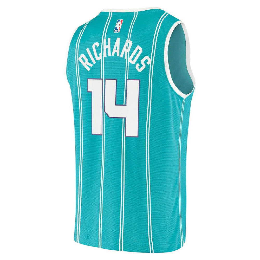 Nick Richards Charlotte Hornets Fast Break Replica Jersey - Icon Edition - Teal