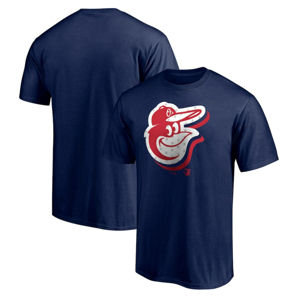 Baltimore Orioles Red White and Team T-Shirt Navy