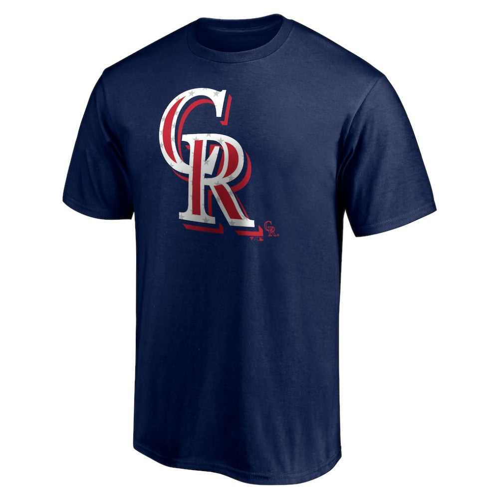 Colorado Rockies Red White and Team T-Shirt Navy