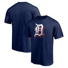 Detroit Tigers Red White and Team T-Shirt Navy