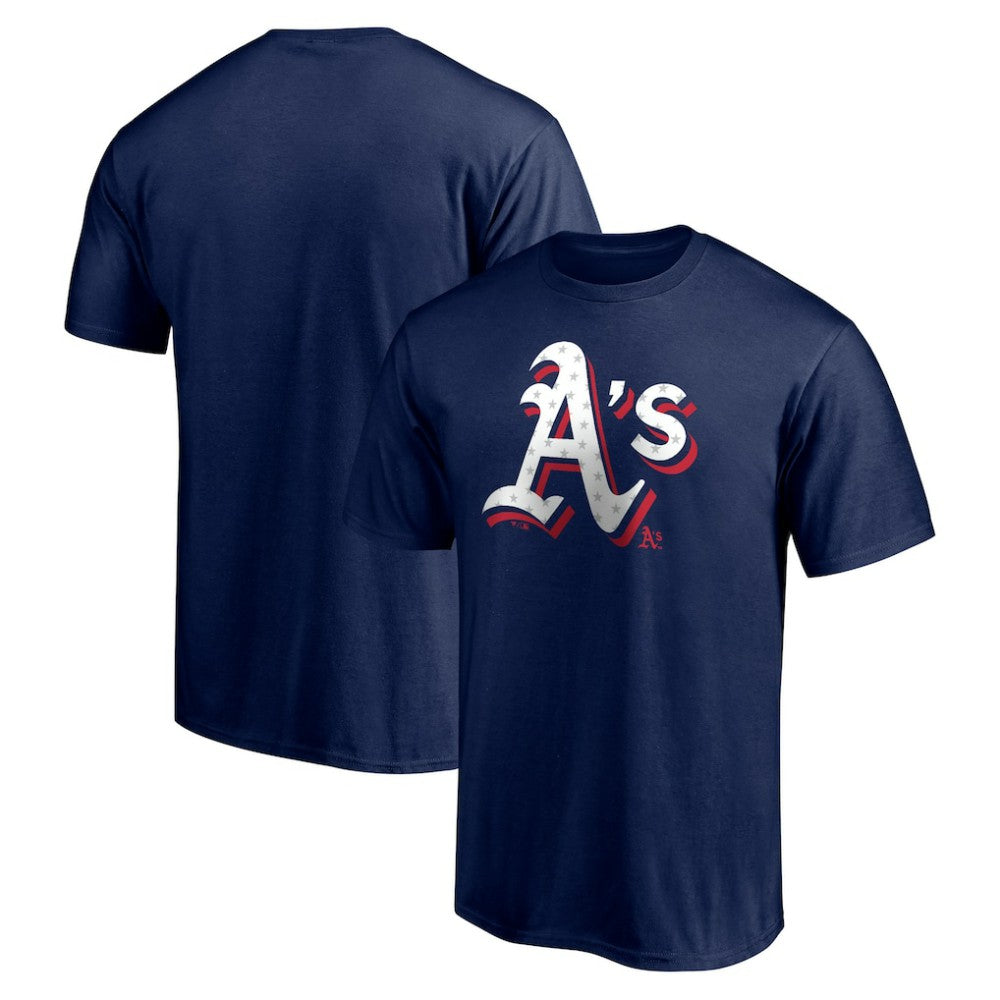 Athletics Red White and Team T-Shirt Navy