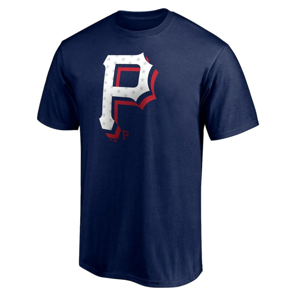 Pittsburgh Pirates Red White and Team T-Shirt Navy