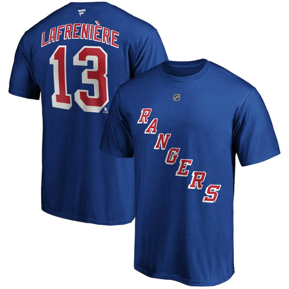 Alexis Lafreniere New York Rangers Fanatics Big & Tall Name & Number T-Shirt Blue