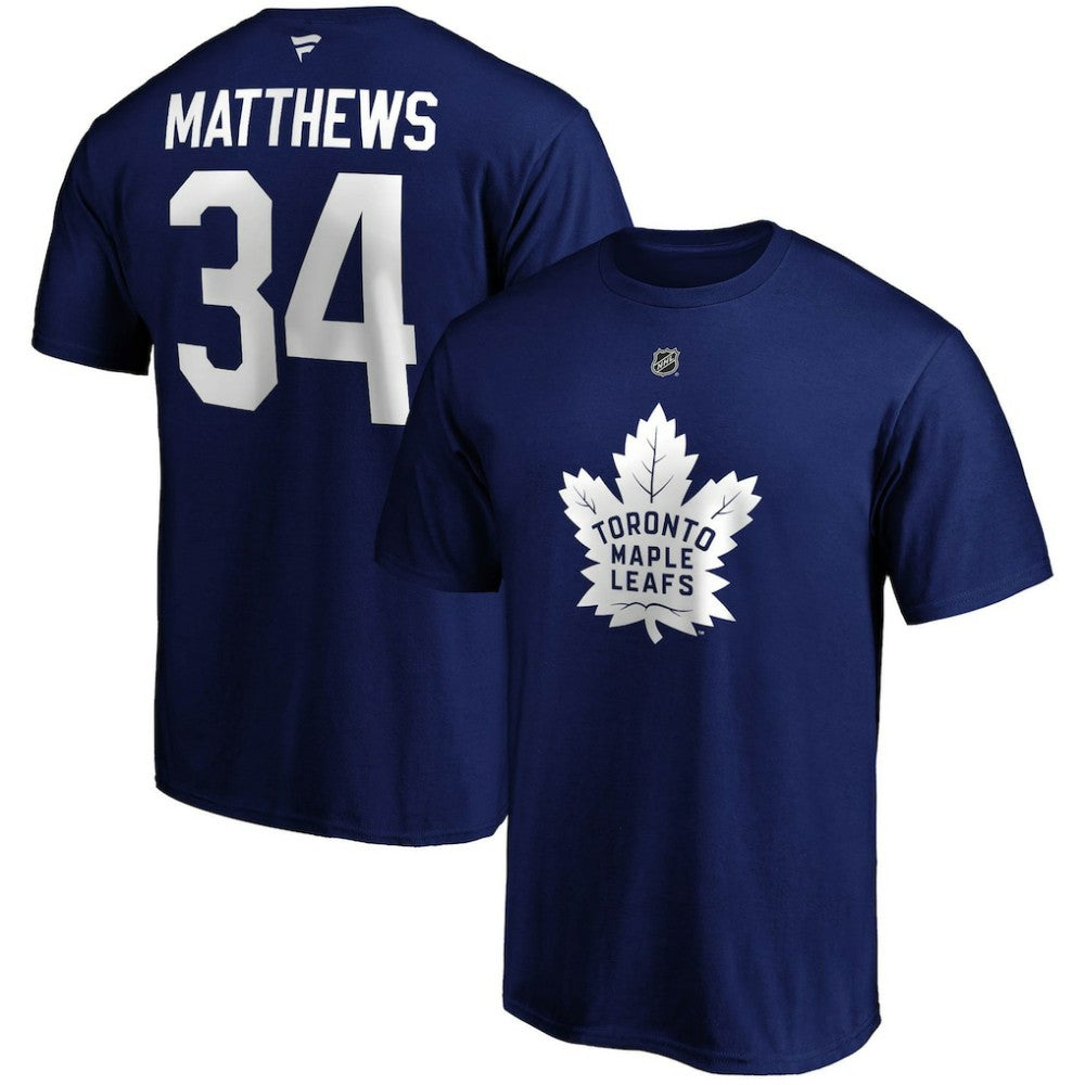 Auston Matthews Toronto Maple Leafs Fanatics Big & Tall Name & Number T-Shirt Blue