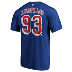 Mika Zibanejad New York Rangers Fanatics Big & Tall Name & Number T-Shirt Blue