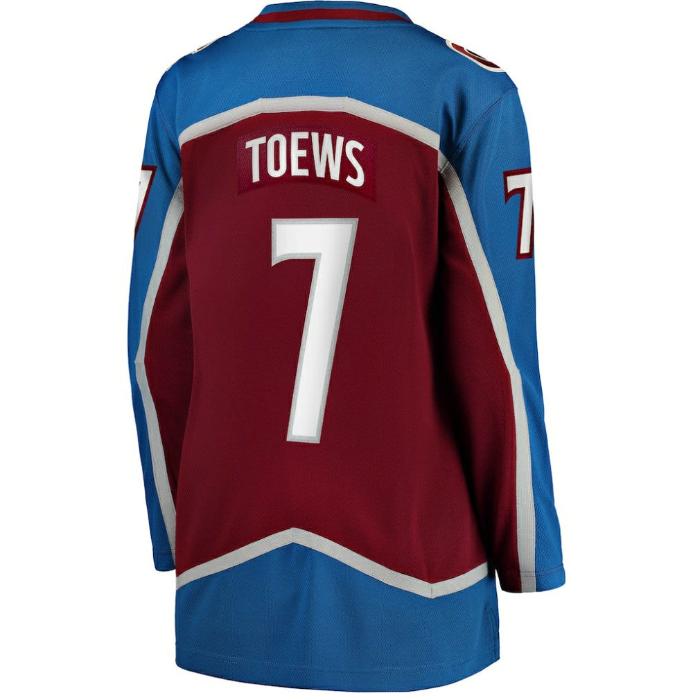 Devon Toews Colorado Avalanche Fanatics Women's Home Breakaway Player Jersey Burgundy