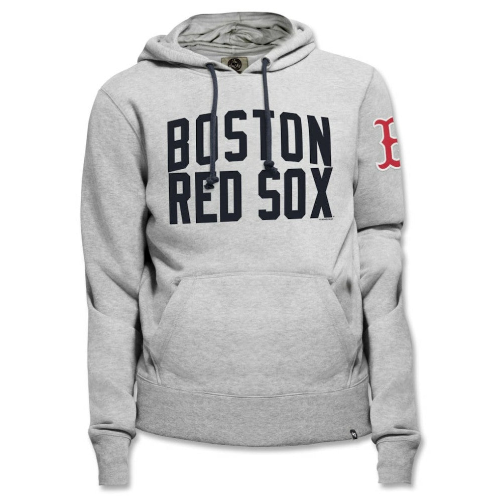 Boston Red Sox Gamebreak Cross Check Pullover Hoodie Gray | 47 brand