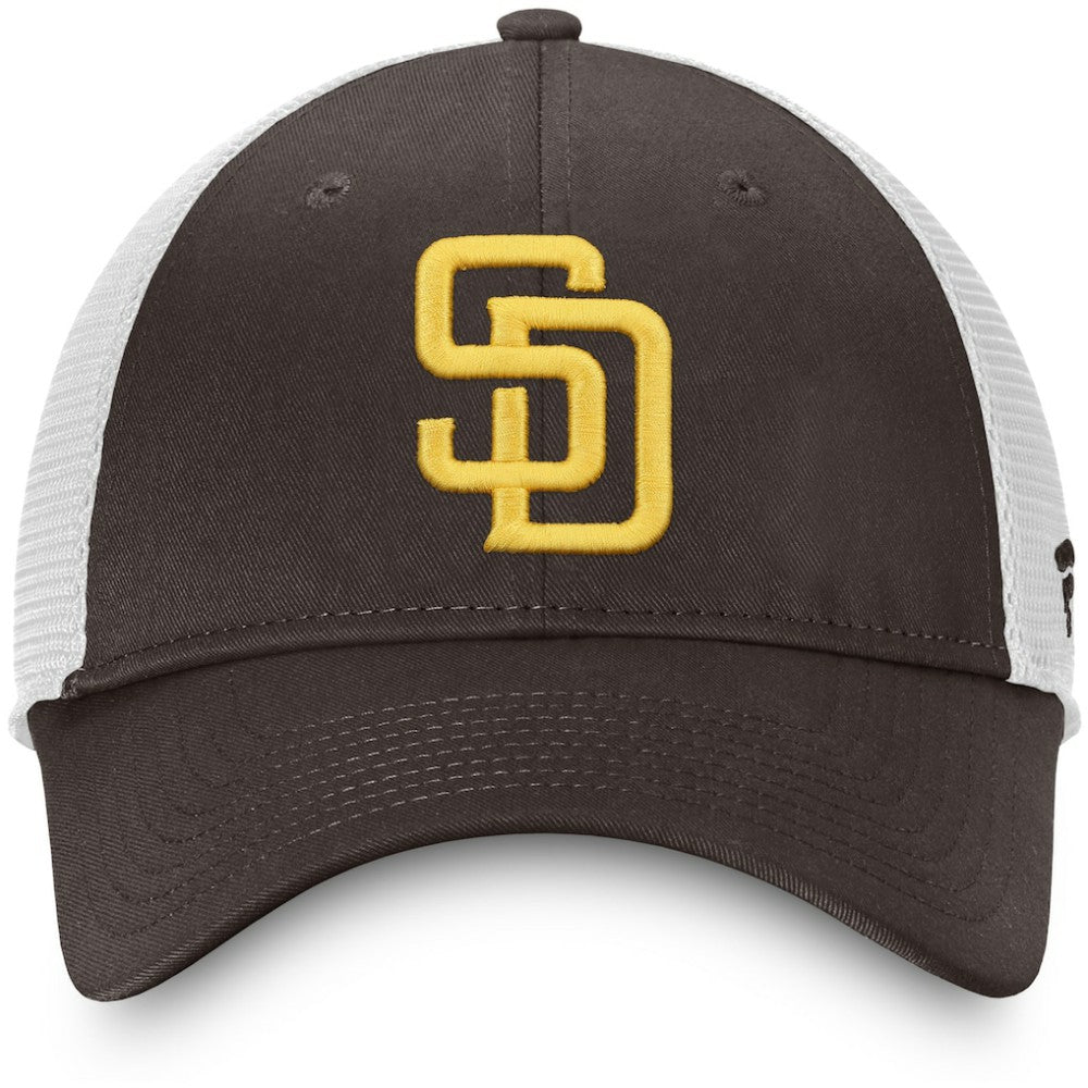 San Diego Padres Team Core Unstructured Trucker Adjustable Hat Brown/White
