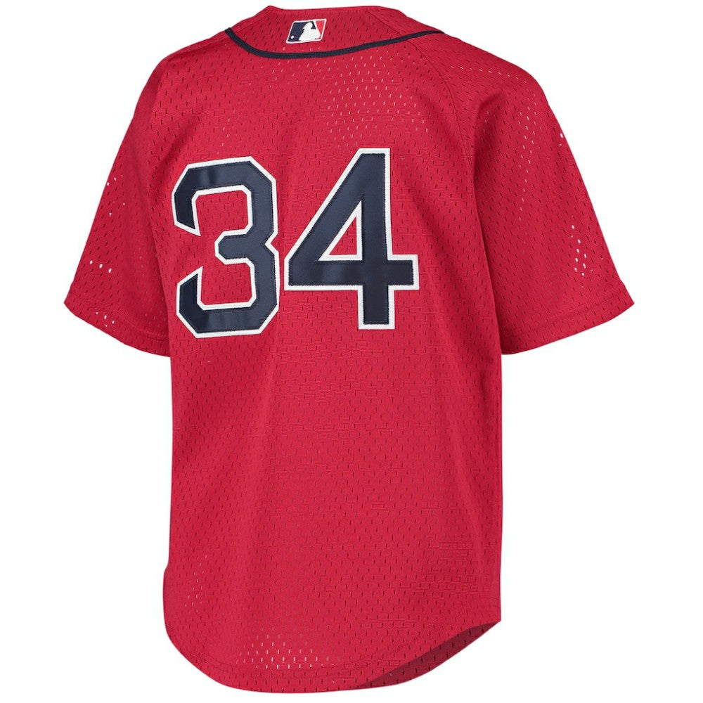 David Ortiz Boston Red Sox Youth Cooperstown Collection Batting Practice Jersey Red | Mitchell & Ness