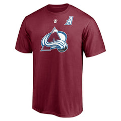 Peter Forsberg Colorado Avalanche Fanatics Authentic Stack Retired Player Nickname & Number T-Shirt Burgundy