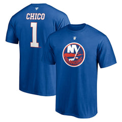 Glenn Resch New York Islanders Fanatics Authentic Stack Retired Player Nickname & Number T-Shirt Royal
