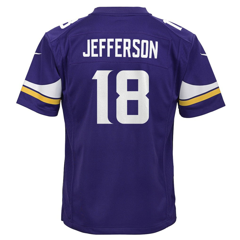 Justin Jefferson Minnesota Vikings Youth Game Jersey - Purple