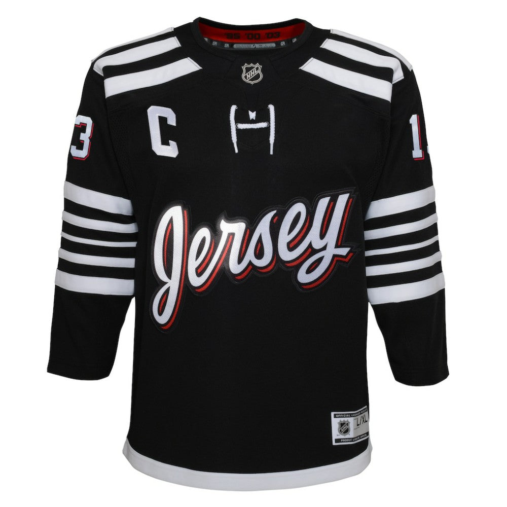 Nico Hischier New Jersey Devils Youth 2021/22 Alternate Premier Player Jersey Black
