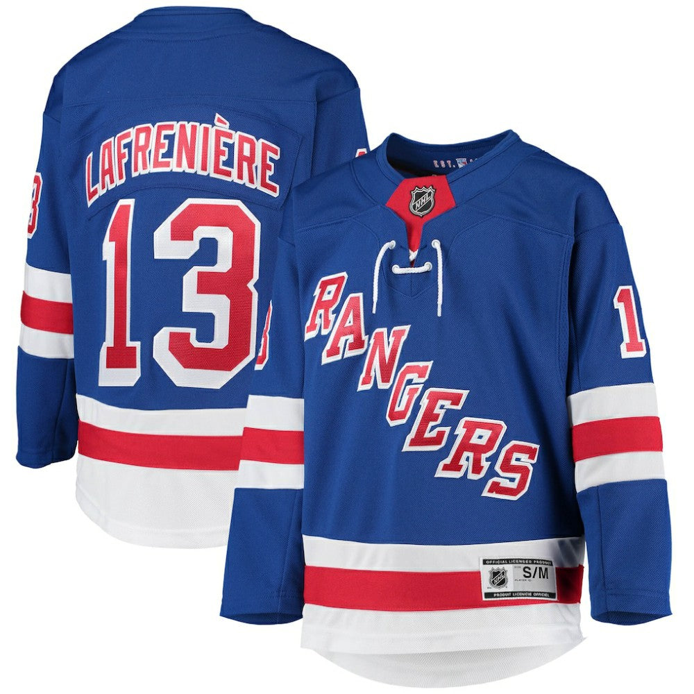 Alexis Lafreniere New York Rangers Youth Home Premier Player Jersey Blue