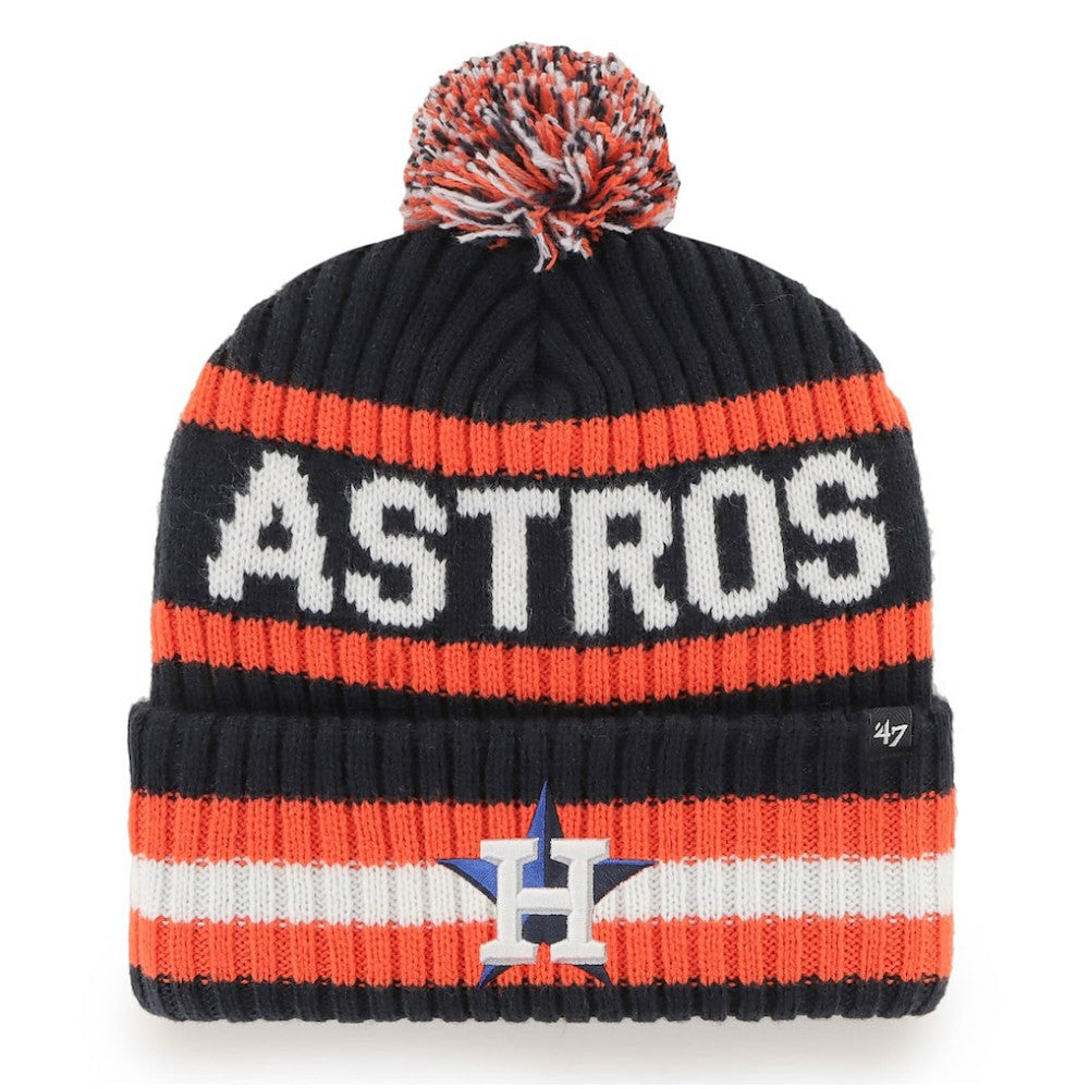 Houston Astros Bering Cuffed Knit Hat with Pom Navy | 47 brand