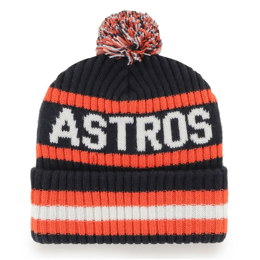 Houston Astros Bering Cuffed Knit Hat with Pom Navy | 47 brand