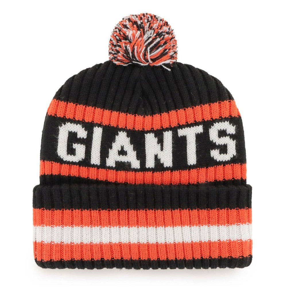 San Francisco Giants Bering Cuffed Knit Hat with Pom Black | 47 brand