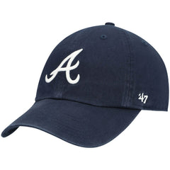 Atlanta Braves Youth Team Logo Clean Up Adjustable Hat Navy | 47 brand