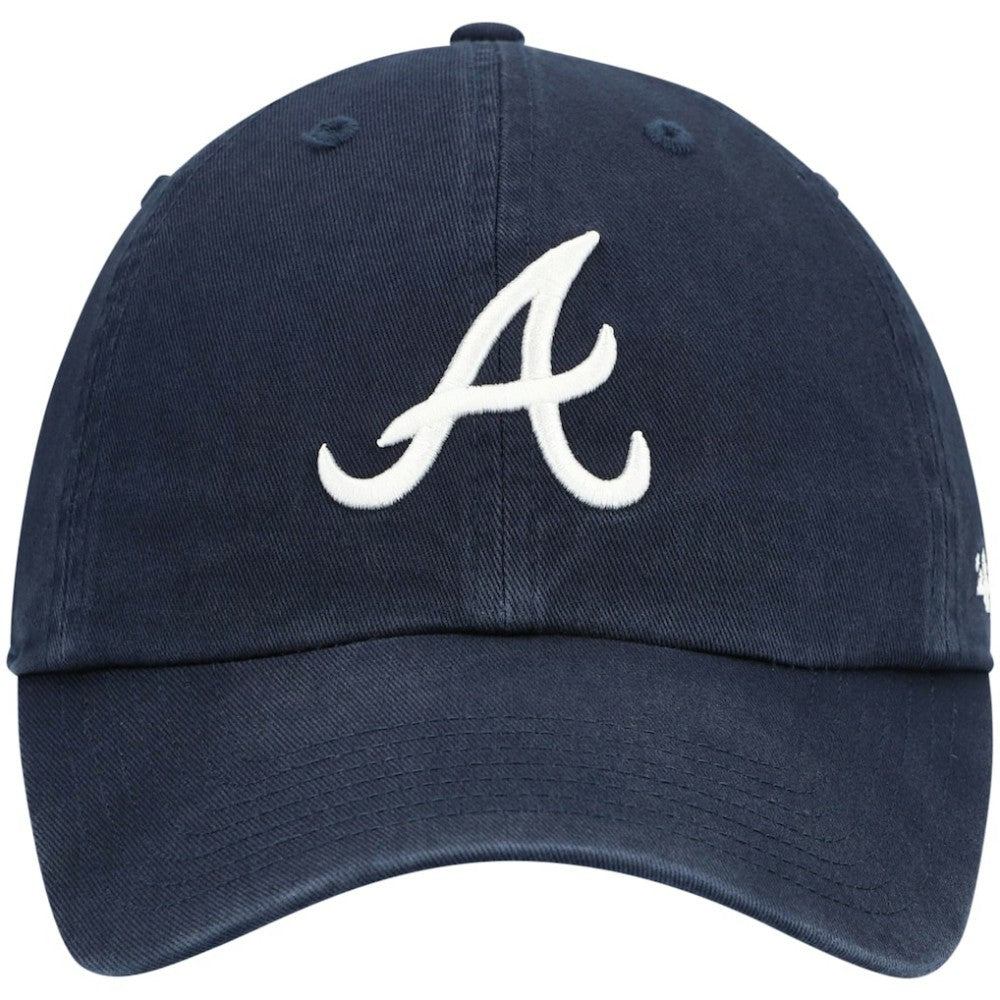 Atlanta Braves Youth Team Logo Clean Up Adjustable Hat Navy | 47 brand