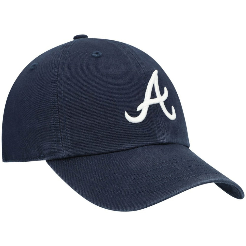 Atlanta Braves Youth Team Logo Clean Up Adjustable Hat Navy | 47 brand