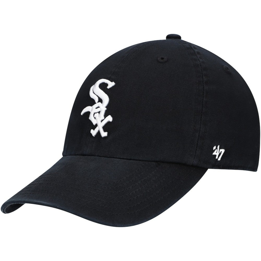 Chicago White Sox Youth Team Logo Clean Up Adjustable Hat Black | 47 brand