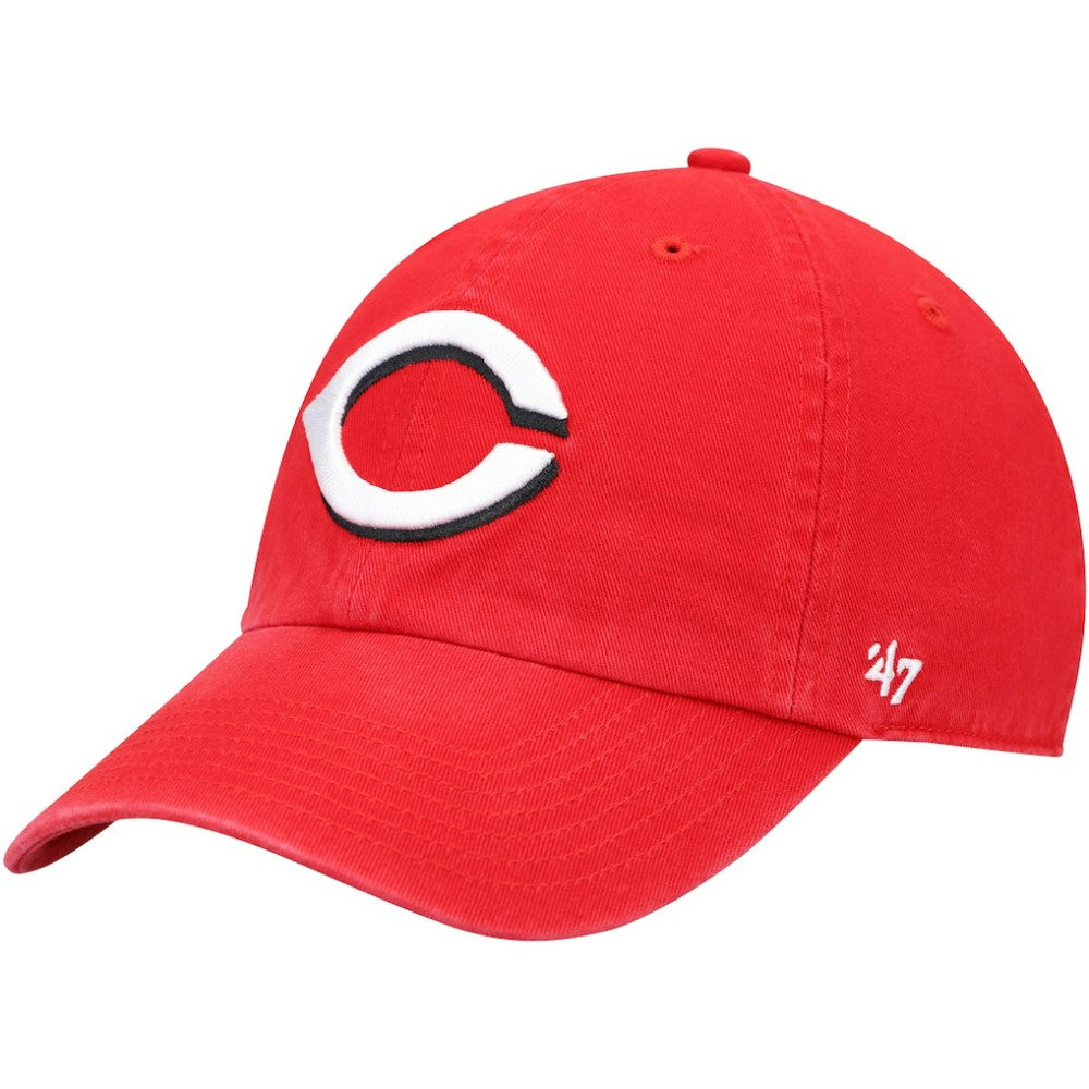 Cincinnati Reds Youth Team Logo Clean Up Adjustable Hat Red | 47 brand