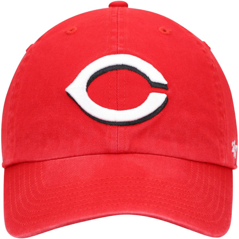 Cincinnati Reds Youth Team Logo Clean Up Adjustable Hat Red | 47 brand