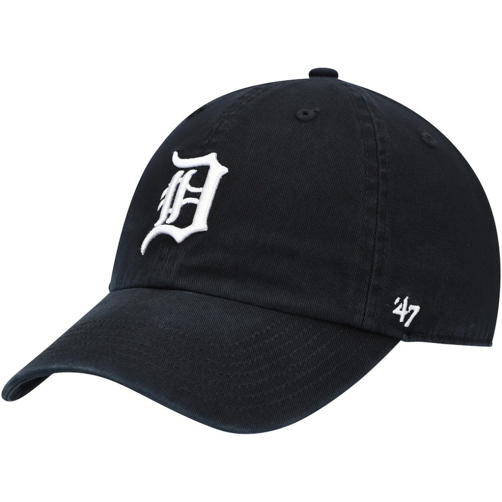 Detroit Tigers Youth Team Logo Clean Up Adjustable Hat Black | 47 brand