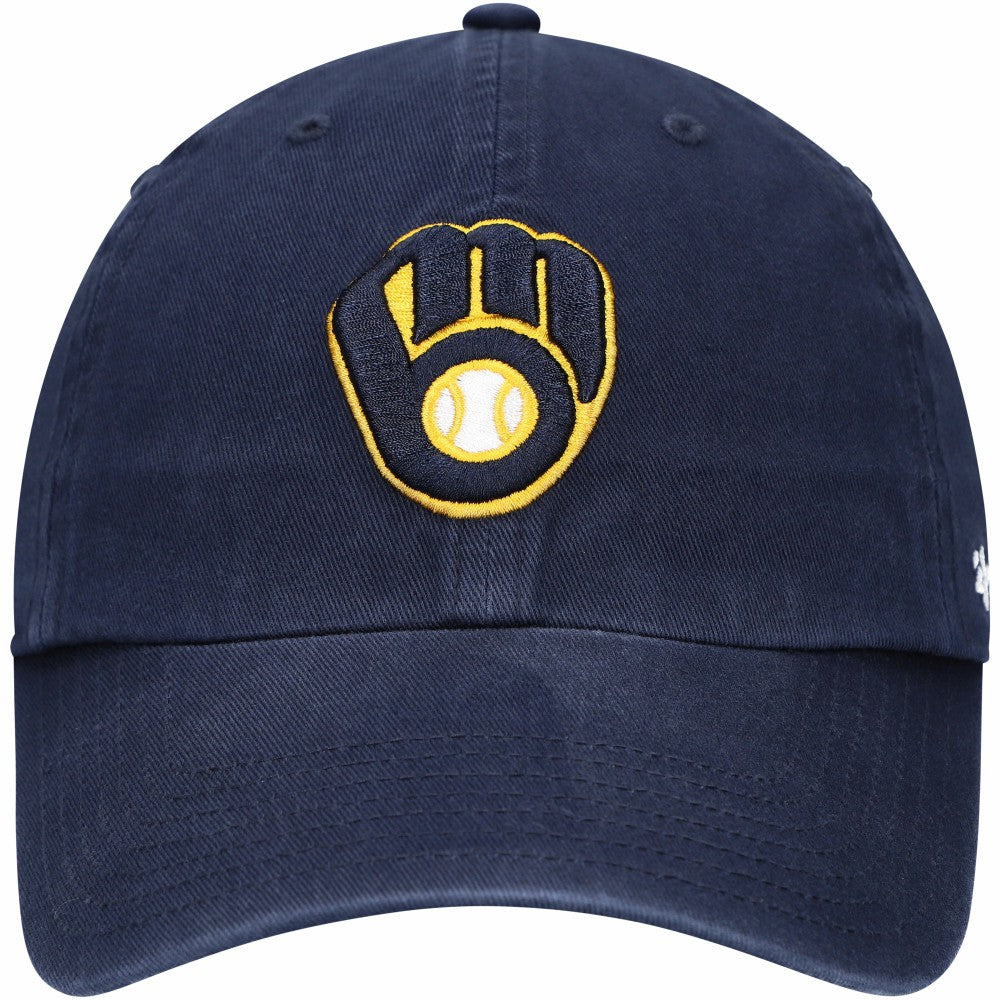 Milwaukee Brewers Youth Team Logo Clean Up Adjustable Hat Navy | 47 brand