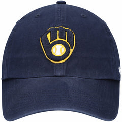 Milwaukee Brewers Youth Team Logo Clean Up Adjustable Hat Navy | 47 brand