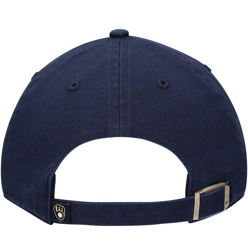 Milwaukee Brewers Youth Team Logo Clean Up Adjustable Hat Navy | 47 brand