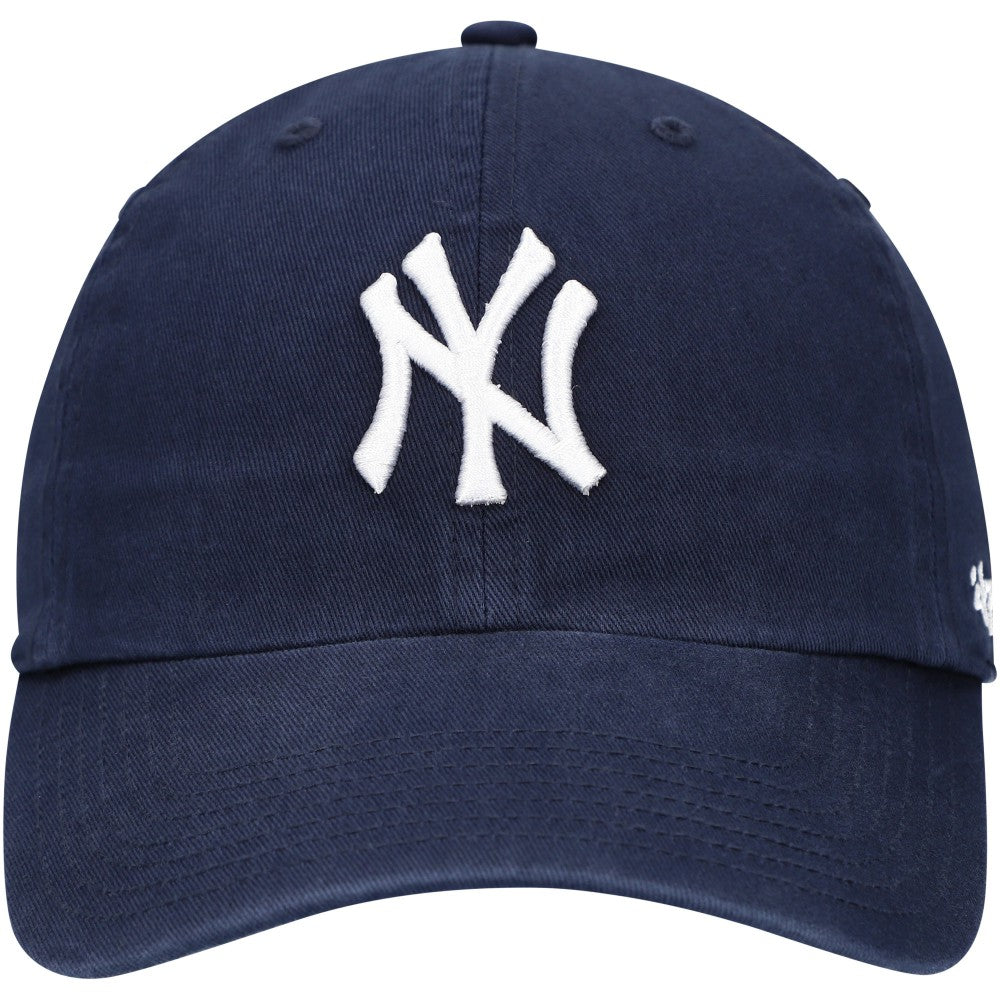 New York Yankees Youth Team Logo Clean Up Adjustable Hat Navy | 47 brand