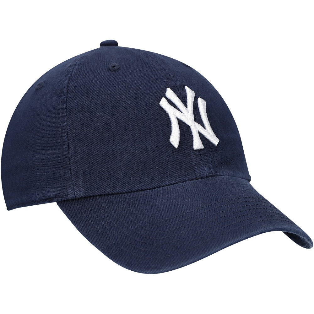 New York Yankees Youth Team Logo Clean Up Adjustable Hat Navy | 47 brand