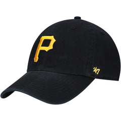 Pittsburgh Pirates Youth Team Logo Clean Up Adjustable Hat Black | 47 brand