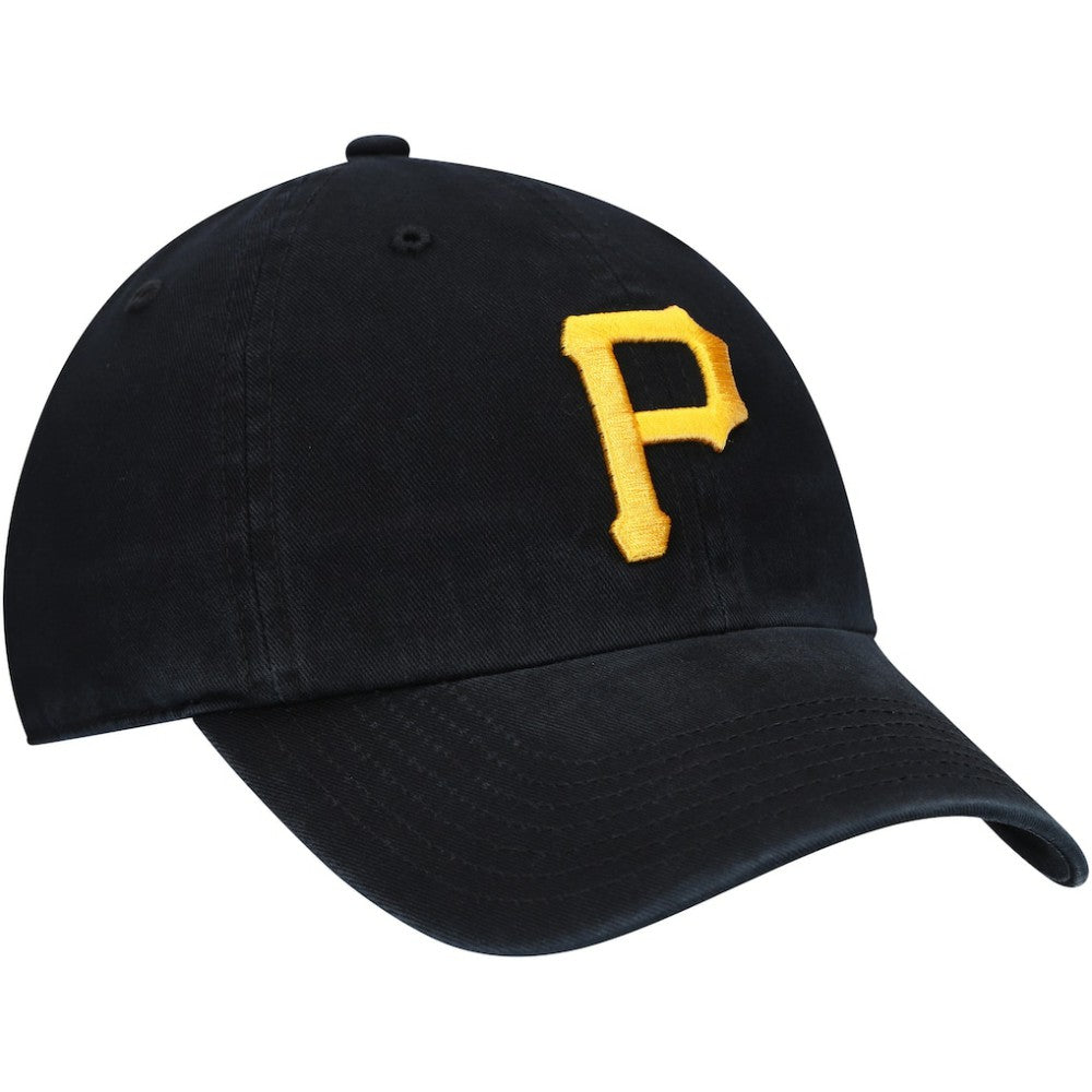 Pittsburgh Pirates Youth Team Logo Clean Up Adjustable Hat Black | 47 brand