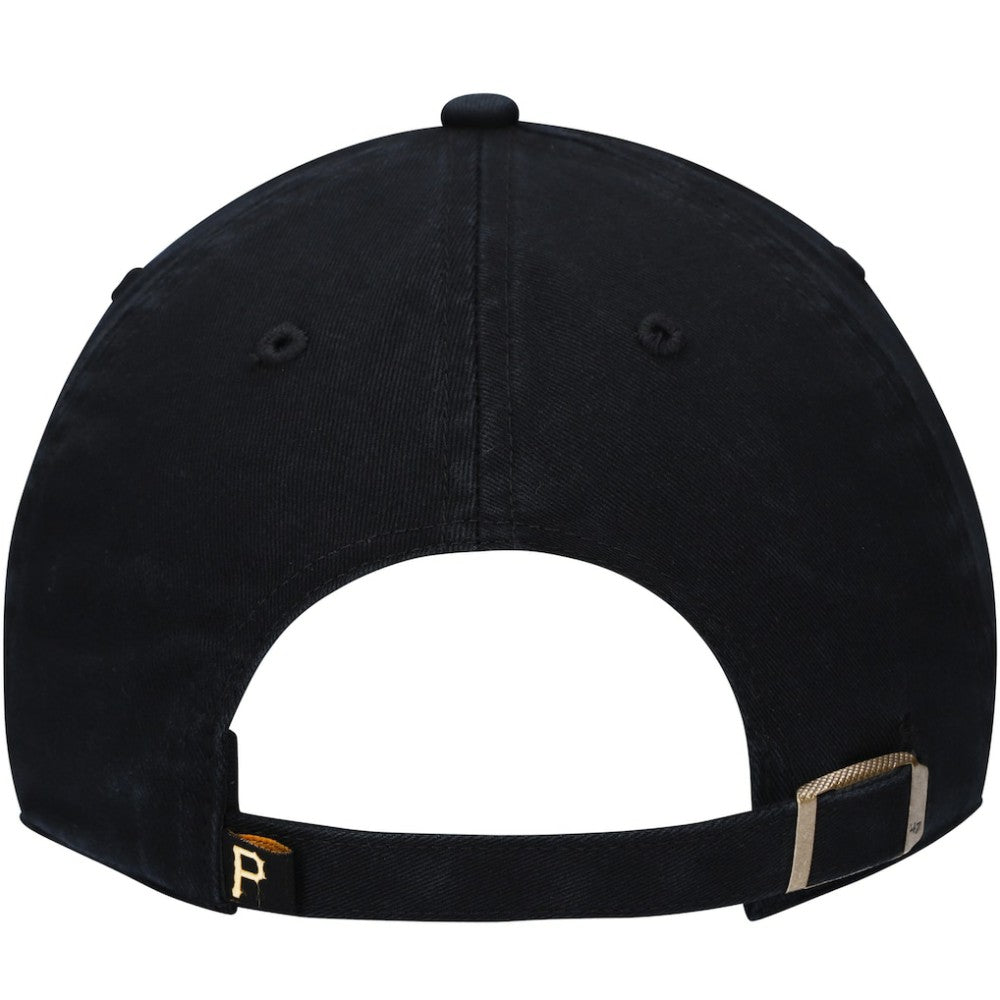 Pittsburgh Pirates Youth Team Logo Clean Up Adjustable Hat Black | 47 brand