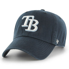 Tampa Bay Rays Youth Team Logo Clean Up Adjustable Hat Navy | 47 brand