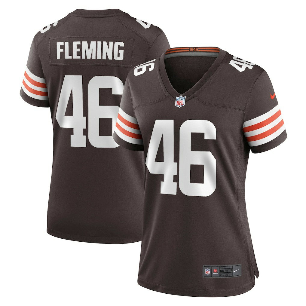 Don Fleming Cleveland Browns Women's Retired Player Jersey - Brown
