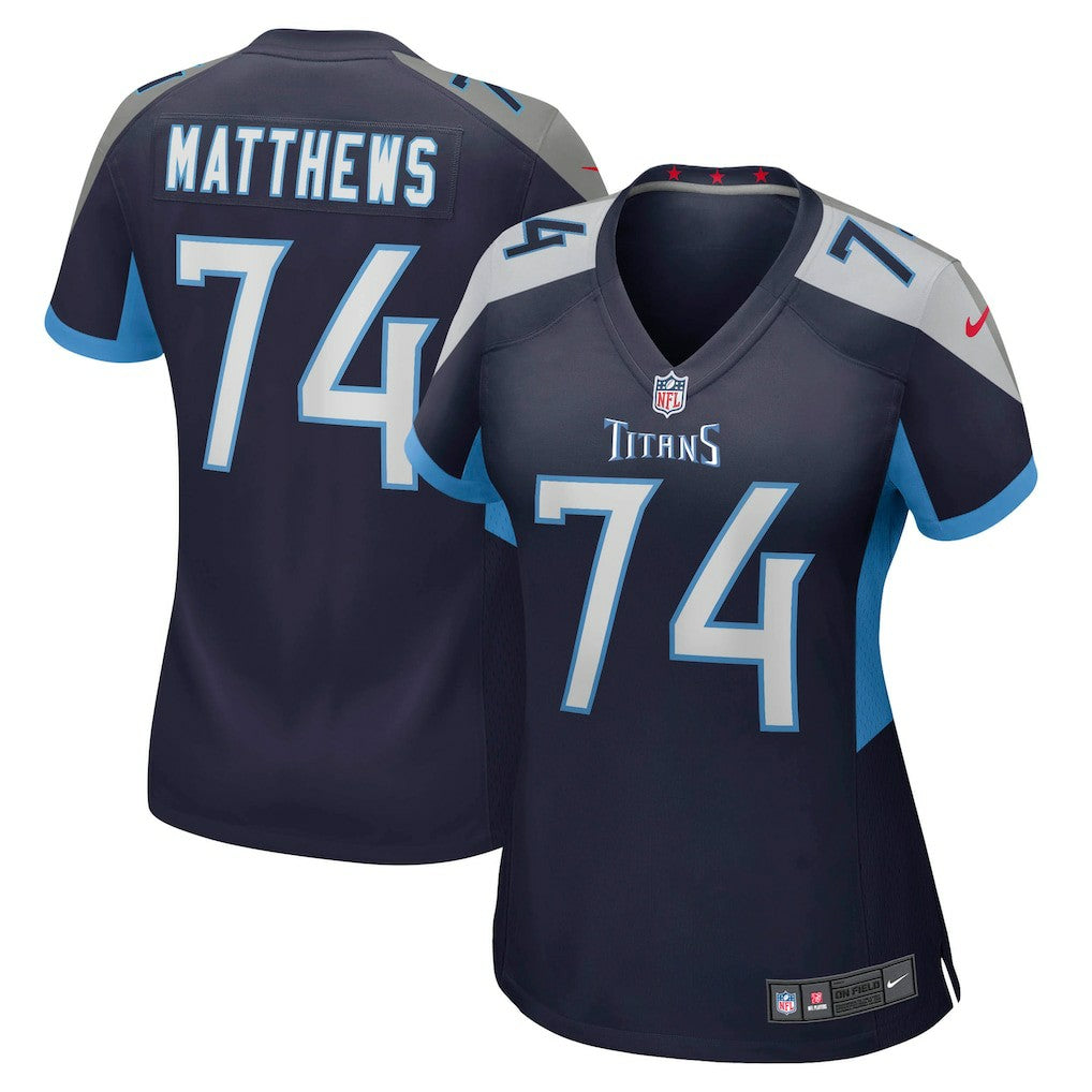 Bruce Matthews Tennessee Titans Women's Retired Player Jersey - Navy