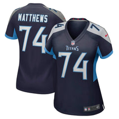 Bruce Matthews Tennessee Titans Women's Retired Player Jersey - Navy