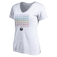 Buffalo Sabres Women's City Pride V-Neck T-Shirt White